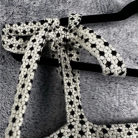 Tie-Shoulder Floral free people Bustier Top - Cream/Black size Large - Picture 5 of 6